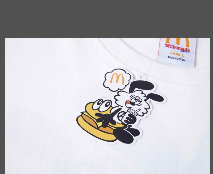 VERDY x McDonald's IP Joint Limited Edition Burger Printed Short Sleeve T-shirt