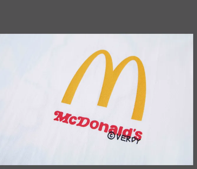 VERDY x McDonald's IP Joint Limited Edition Burger Printed Short Sleeve T-shirt