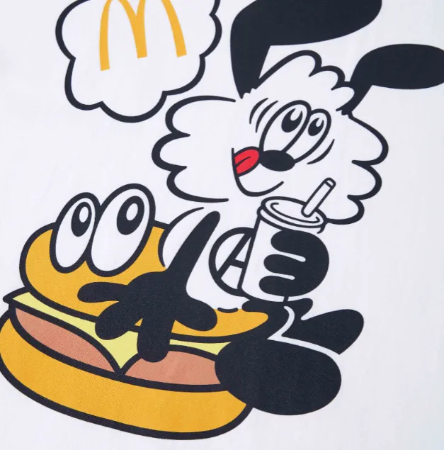 VERDY x McDonald's IP Joint Limited Edition Burger Printed Short Sleeve T-shirt