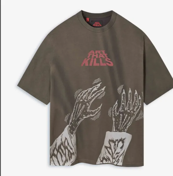 GALLERY DEPT. ATK ZOMBIE TEE Retro American Thriller Claw Scar Vintage Washed Printed Short Sleeve T-shirt