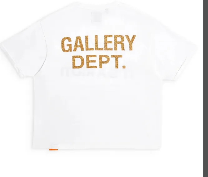 GALLERY DEPT LA RIOT TEE American retro flame letter printed short sleeved T-shirt