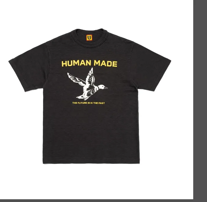 HUMAN MADE GRAPH T-SHIRT # 19 Japanese Trendy Brand Retro Classic Signature Green Head Duck Letter Printed Bamboo Cotton Short Sleeve Cylinder T-shirt