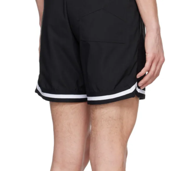 RHUDE Large Logo Printed Splicing Ribbon Drawstring Shorts Khaki Grey Black S-XL Size