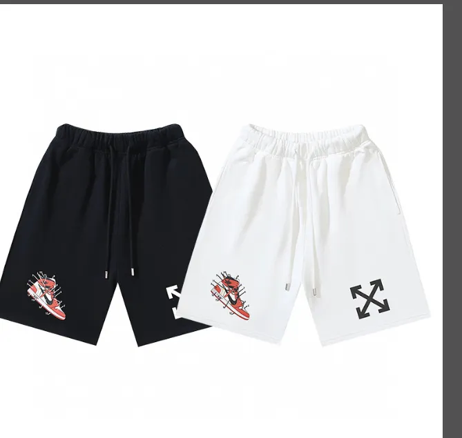 OFF-WHITE New 450g Thick Grinding Fury Loop Fabric Shorts