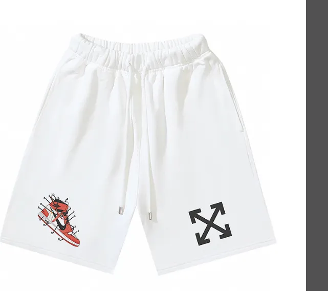 OFF-WHITE New 450g Thick Grinding Fury Loop Fabric Shorts