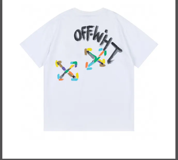 OFF-WHITE new 24ss hand-painted graffiti style loose fit short sleeved T-shirt