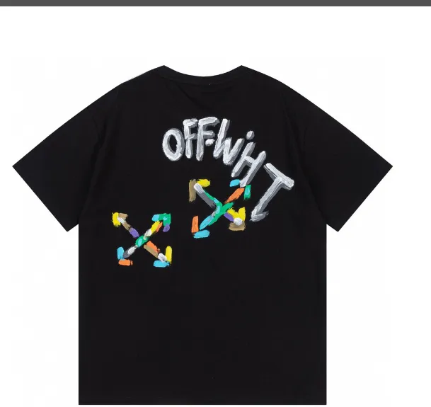 OFF-WHITE new 24ss hand-painted graffiti style loose fit short sleeved T-shirt