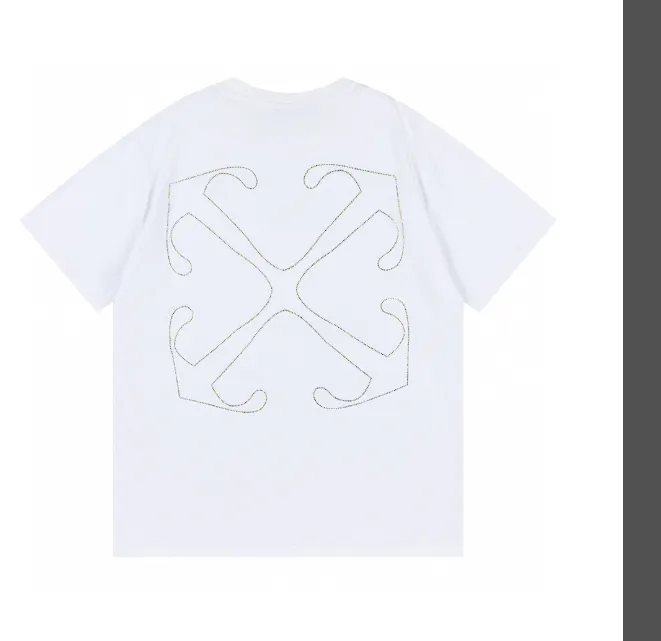 OFF-WHITE New 24ss Color Hot Diamond Arrow Gradient Short Sleeve T-shirt