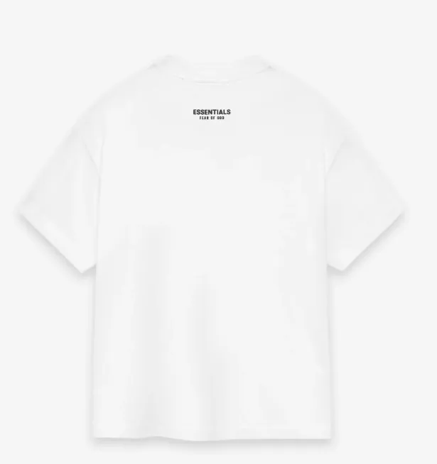 FEAR OF GOD ESSENTIALS Classic Small Logo Letter Short Sleeve T-shirt White Black Black S-XL