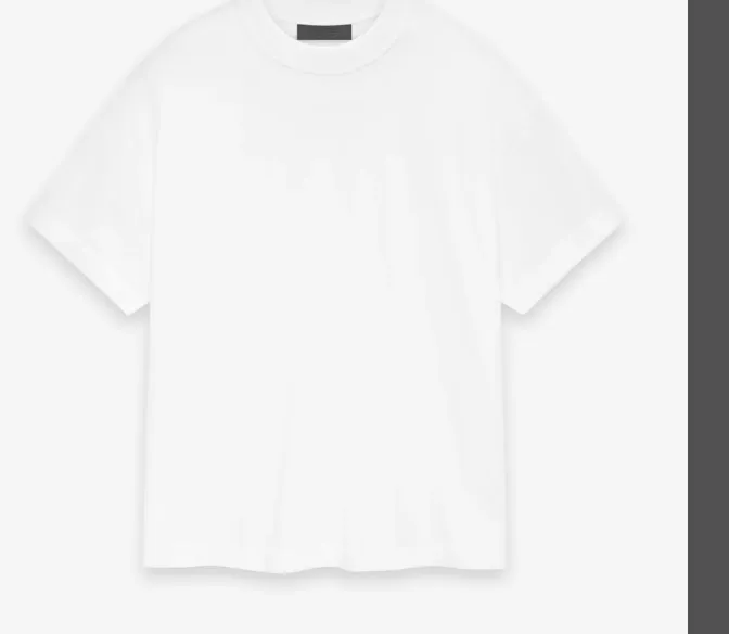 FEAR OF GOD ESSENTIALS Classic Small Logo Letter Short Sleeve T-shirt White Black Black S-XL