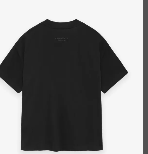 FEAR OF GOD ESSENTIALS Classic Small Logo Letter Short Sleeve T-shirt White Black Black S-XL