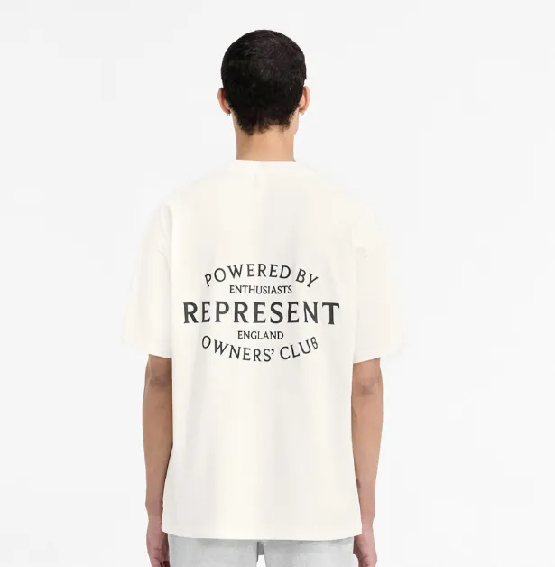 REPRESENT OWNERS CLUB STAMP T-SHIRT Minimalist and minimalist style outfit with American retro printed short sleeved t-shirt