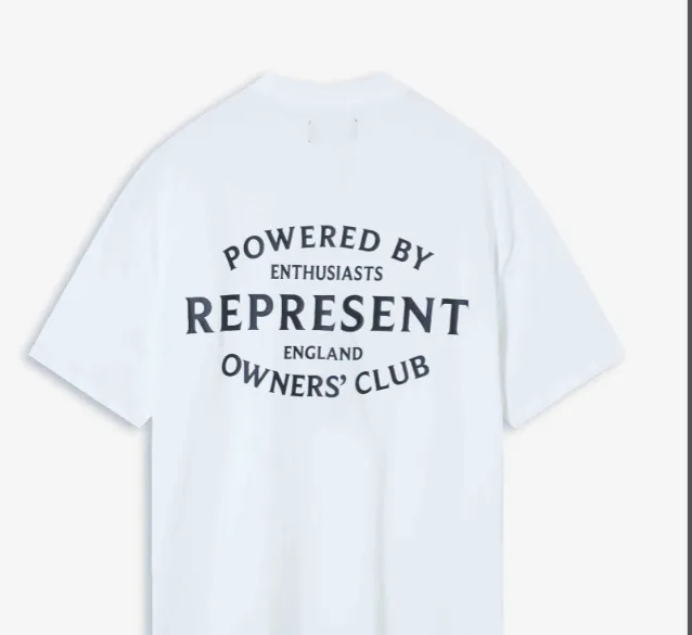 REPRESENT OWNERS CLUB STAMP T-SHIRT Minimalist and minimalist style outfit with American retro printed short sleeved t-shirt