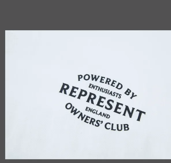 REPRESENT OWNERS CLUB STAMP T-SHIRT Minimalist and minimalist style outfit with American retro printed short sleeved t-shirt