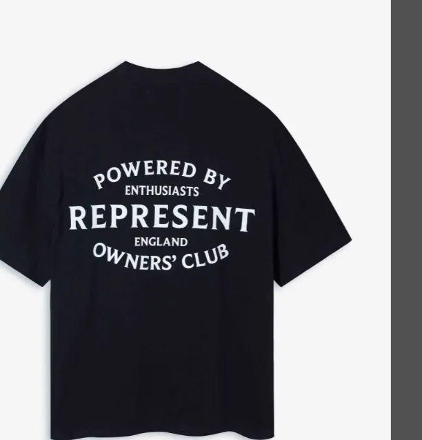 REPRESENT OWNERS CLUB STAMP T-SHIRT Minimalist and minimalist style outfit with American retro printed short sleeved t-shirt