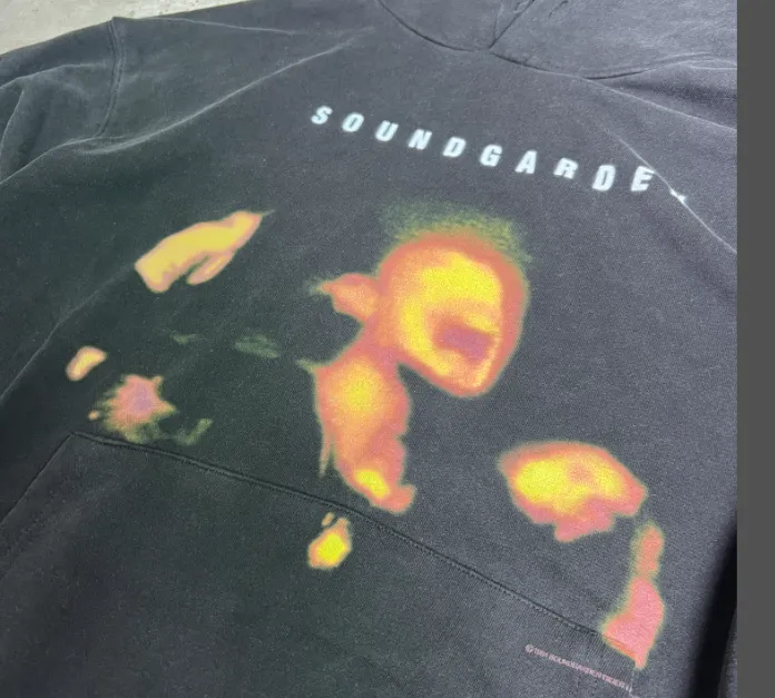 SOUNDGARDEN SUPERUNKNOWN BAND VINTAGE HOODIE Retro Washed Vintage Concert Album Accessories Vintage Printed Hoodie Hoodie Hoodie Washed Black S M L XL