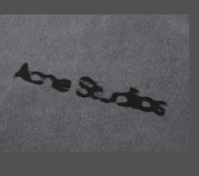 AC Faded Logo Tee Vintage Logo Letter Printed Short Sleeve T-shirt Grey S-XL