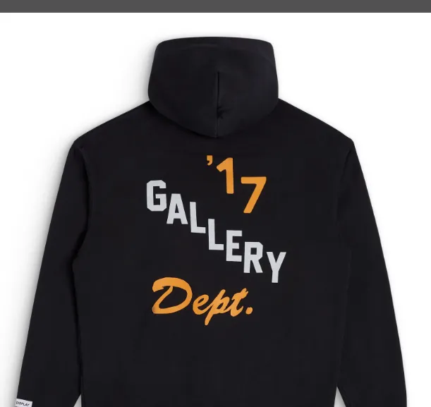 GALLERY DEPT. BOXING MERCH ZIP HOODIE Retro American Boxing Gloves Letter Printed Zipper Hoodie Light Grey S M L XL