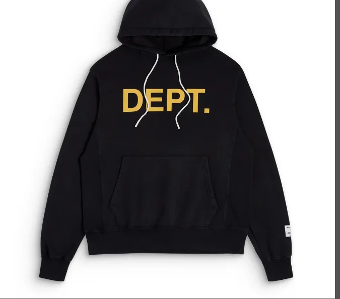 GALLERY DEPT P O HOODIE Retro American Logo Letter Printed Hoodie Light Grey Black S M L XL