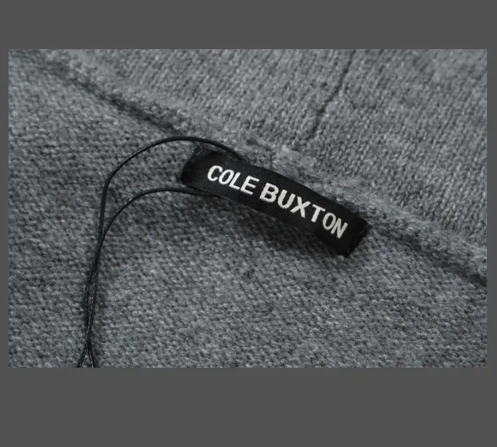 Cole Buxton Minimalist Logo Jacquard Hoodie Sweater Black White Grey S-XL Size