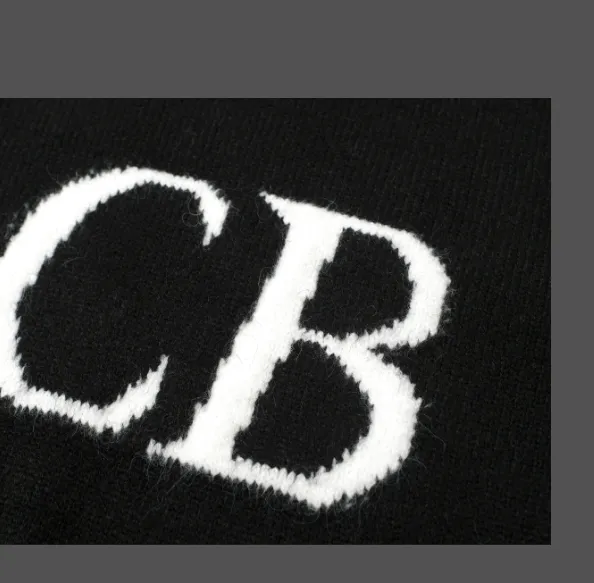 Cole Buxton Minimalist Logo Jacquard Hoodie Sweater Black White Grey S-XL Size