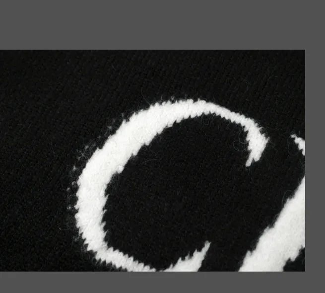 Cole Buxton Minimalist Logo Jacquard Hoodie Sweater Black White Grey S-XL Size