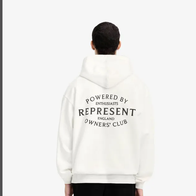 Representative Letter Slogan Logo Printed Hoodie Black Flower Grey Warm White S-XL Size