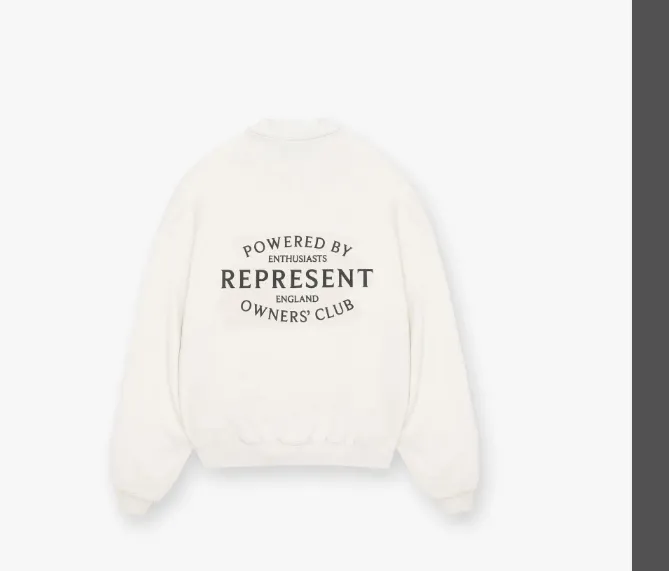 Representative Letter Slogan Logo Printed Round Neck Hoodie Black Warm White S-XL Size