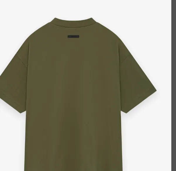 FEAR OF GOD ESSENTIALS 24FW Letter Printed Short Sleeve T-shirt, Evergreen Green, Deep Wheat Grey, Black, Ivory White, S-XL