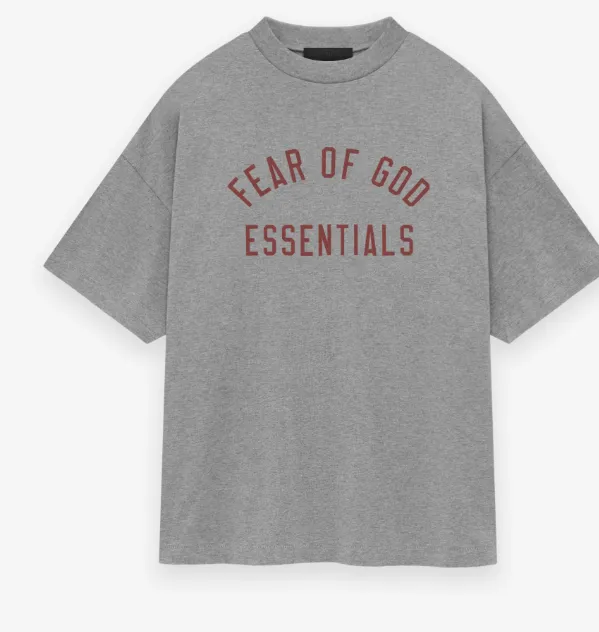 FEAR OF GOD ESSENTIALS 24FW Letter Printed Short Sleeve T-shirt, Evergreen Green, Deep Wheat Grey, Black, Ivory White, S-XL