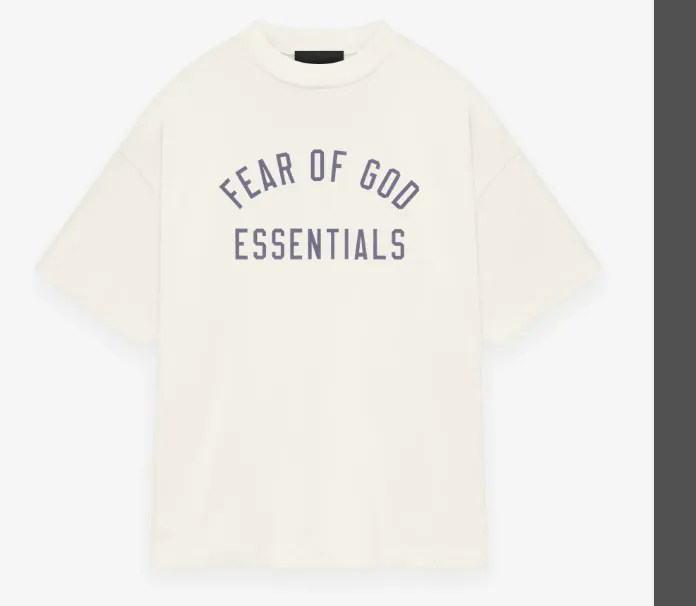 FEAR OF GOD ESSENTIALS 24FW Letter Printed Short Sleeve T-shirt, Evergreen Green, Deep Wheat Grey, Black, Ivory White, S-XL