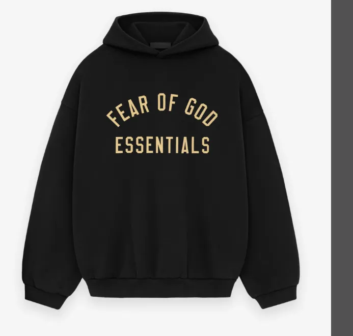 FEAR OF GOD ESSENTIALS 24FW Alphabet Printed Hoodie, Evergreen Green Black Dark Wheat Grey S-XL