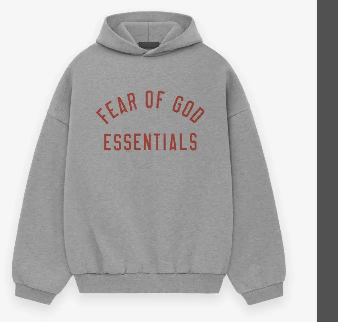 FEAR OF GOD ESSENTIALS 24FW Alphabet Printed Hoodie, Evergreen Green Black Dark Wheat Grey S-XL