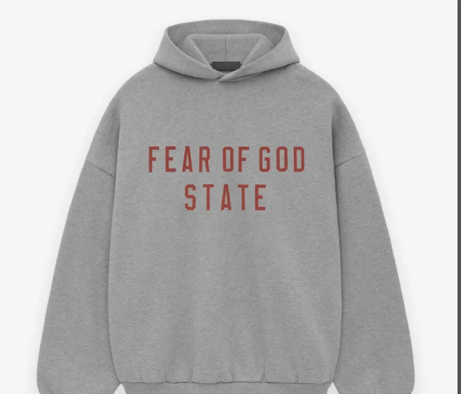 FEAR OF GOD ESSENTIALS 24FW Alphabet Printed Hoodie Ivory White Deep Wheat Grey Black S-XL