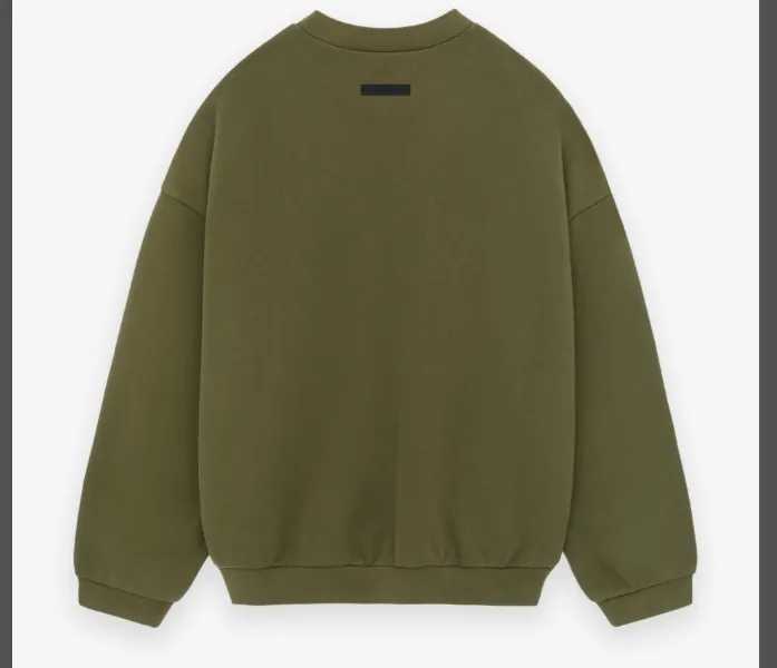 FEAR OF GOD ESSENTIALS 24FW Letter Printed Round Neck Hoodie Black Black Wheat Grey Evergreen Green S-XL