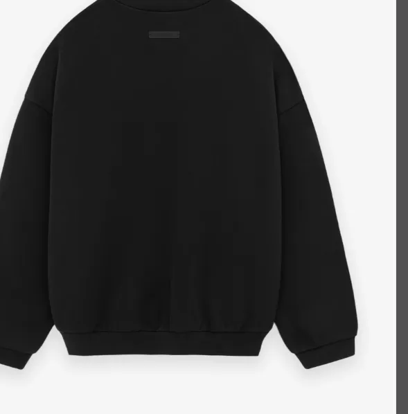 FEAR OF GOD ESSENTIALS 24FW letter printed round neck sweatshirt in dark blue, black, dark wheat gray, S-XL