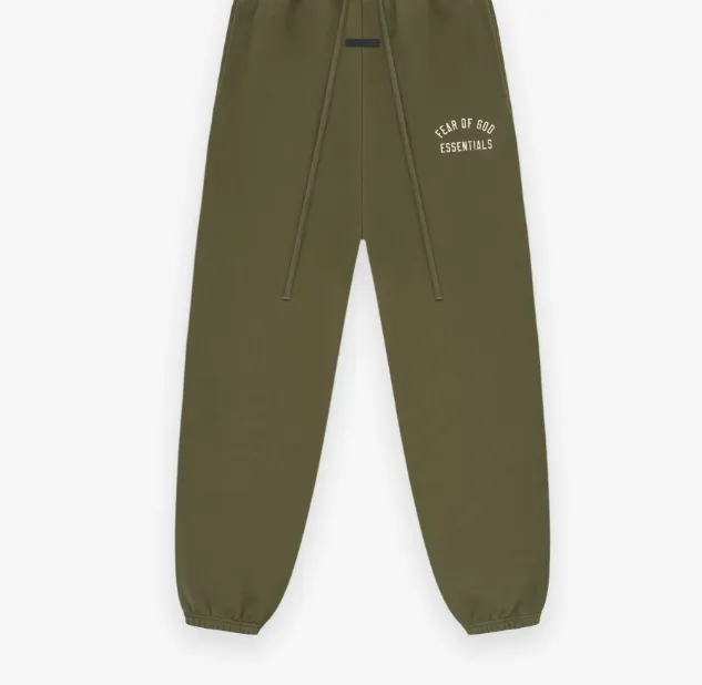 FEAR OF GOD ESSENTIALS 24FW Alphabet Printed Foot Guard Pants Black Black Deep Wheat Grey Evergreen Green S-XL