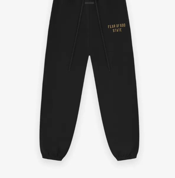 FEAR OF GOD ESSENTIALS 24FW Alphabet Printed Foot Guard Pants Black Black Wheat Grey Ivory White S-XL