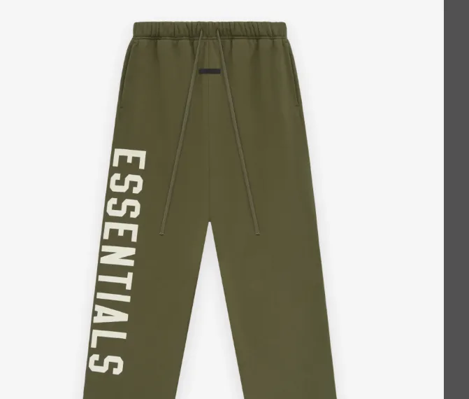 FEAR OF GOD ESSENTIALS 24FW Alphabet Printed Drawstring Pants Black Black Dark Wheat Grey Evergreen Green S-XL