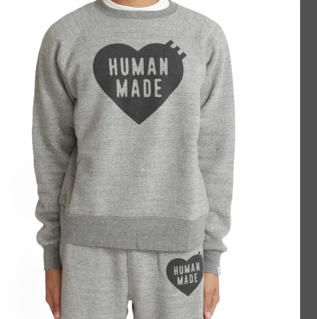 HUMAN MADE LOGO SWEATSHIRT Autumn Winter Collection Love Pattern Printed Loose Round Neck Hoodie