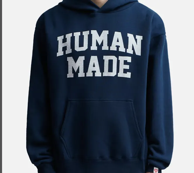 HUMAN MADE LOGO SWEAT HOODIE Classic Letter Printed Retro American Hoodie