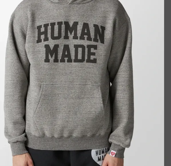 HUMAN MADE LOGO SWEAT HOODIE Classic Letter Printed Retro American Hoodie