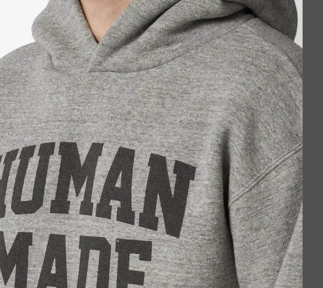 HUMAN MADE LOGO SWEAT HOODIE Classic Letter Printed Retro American Hoodie