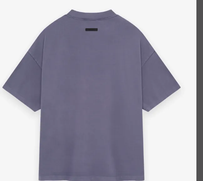 FEAR OF GOD ESSENTIALS 24FW Alphabet Printed Short Sleeve T-shirt Crimson Red Lavender Purple Black S-XL