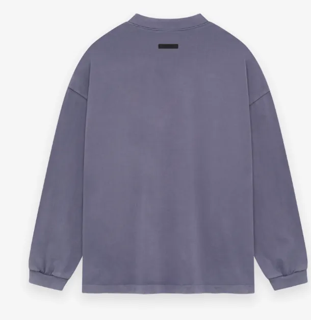 FEAR OF GOD ESSENTIALS 24FW Letter Printed Long Sleeve T-shirt Crimson Red Lavender Purple Black S-XL