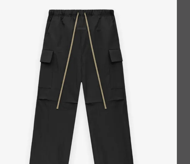 FEAR OF GOD ESSENTIALS 24FW Drawstring Woven workwear Pants Evergreen Green Black S-XL