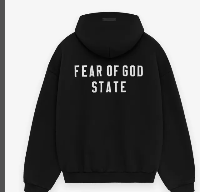 FEAR OF GOD ESSENTIALS 24FW Alphabet Printed Zipper Hoodie Sweatshirt Crimson Red Lavender Purple Black S-XL