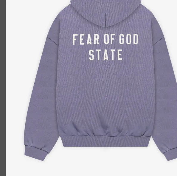 FEAR OF GOD ESSENTIALS 24FW Alphabet Printed Zipper Hoodie Sweatshirt Crimson Red Lavender Purple Black S-XL