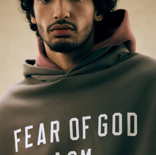 FEAR OF GOD ESSENTIALS 24FW Alphabet Printed Hoodie Sweatshirt Crimson Red Lavender Purple Black Black Evergreen Green S-XL