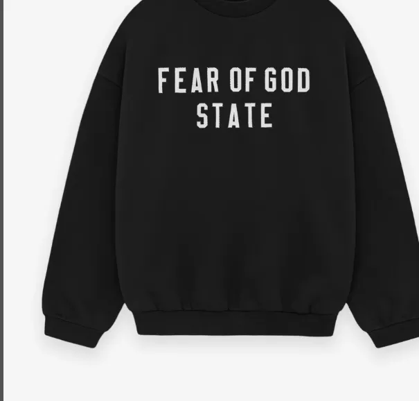 FEAR OF GOD ESSENTIALS 24FW Alphabet Printed Round Neck Hoodie Round Neck Hoodie Crimson Red Lavender Purple Black S-XL